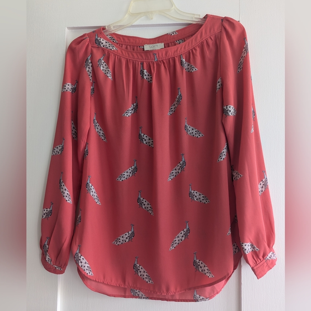 LOFT Coral Blouse XSP